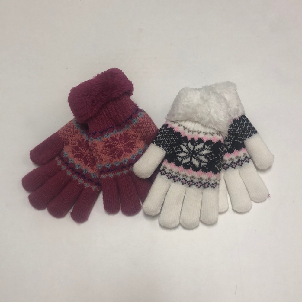 🆕🤶🏻NWT GIRLS WINTER GLOVES SET OF TWO🤶🏻